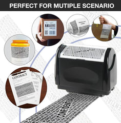 InfoGuard Privacy Roller Stamp | 2-Pack Identity Protection Stamp with 100m Roll