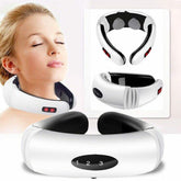 Electric Pulse Neck & Back Massager | Far Infrared Heating Cervical Pain Relief Device
