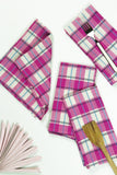 San Andres Gingham Pink & White Napkins