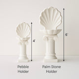 Black Gothic Clam Shell Crystal Pebble Holder – Dark Stone Like 3D Pedestal by KREATEUR Studio (Beta)