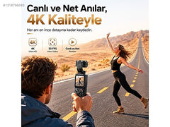 4K Vlog Camera with 330° AI Tracking & Selfie Lens