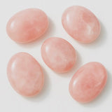 5 lb Rose Quartz Palm Stone Bulk Lot – Handpicked Polished Stones