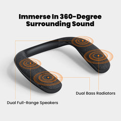 Vibe Bluetooth Neckband Speaker - 360° Sound & Gaming Audio