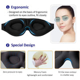 3D Contoured Sleep Eye Mask | Total Blackout, Zero Eye Pressure & Breathable Fabric