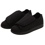 Silverts Womens Extra Extra Wide Easy Closure Slippers Black