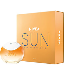 Nivea Sun Eau de Toilette (1 x 30 ml) with the Original Nivea Sun Sun Cream Fragrance, Summer Ladies Fragrance in an iconic perfume bottle, sensual Nivea Sun EDT awakens memories of the summer