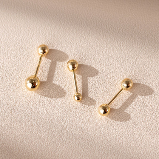 nanogold 14 Ayar Altın Top Piercing – Hipoalerjenik & Bebek Dostu