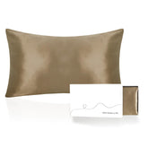 Taupe Silk Pillow Cover, Soft & Smooth, Standard Size
