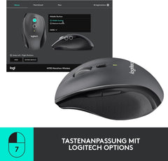 Logitech M705 Marathon Wireless Mouse — 3Y Battery, 7 Buttons