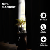 Blackout Thermal Insulated Curtains, 2 Panels