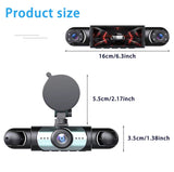 FullScope 4-Way Dash Cam | 1080P Full HD 360° Coverage with Night Vision & 64GB SD Card