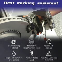 BrakeForce Brake Caliper Piston Tool | 360° Ratchet Expander for Single, Dual & Quad Piston
