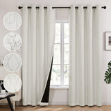 Total Blackout Curtains with Silver Print, 2 Panels