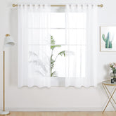 Semi-Transparent White Sheers, 52x63 Inch
