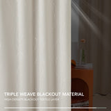 Room Darkening Curtains with Line Foil Print, 2 Panels