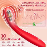 Cacuola 90° Bendable Vibrator — Dual Head, 10 Modes, G-Spot & Clitoris