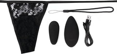 Screaming O My Secret Premium Ergonomic Vibrating Panty Set-Black