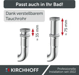 Kirchhoff 98801110 P-Trap for Sink & Washbasin — Chrome Steel, Pack of 6