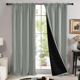 Thermal Insulated Blackout Drapes, 52x108 Inch, 2 Panels