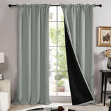 Thermal Insulated Blackout Drapes, 52x108 Inch, 2 Panels