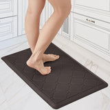 Cushioned Anti-Fatigue Kitchen Mat, 17x28 Inch, Grey