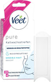 Veet Cold Wax Strips for Face — Sensitive Skin, 10 Double Strips