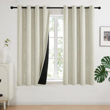 Total Blackout Curtains with Silver Print, 2 Panels
