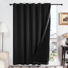 Double Layer Total Blackout Curtain, 1 Panel, White