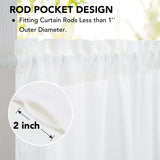 Natural Farmhouse Cafe Tier Curtains, 2 Panels