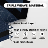Thermal Blackout Curtains with Silver Foil Print