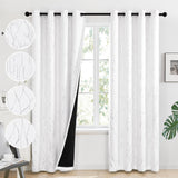 Total Blackout Curtains with Silver Print, 2 Panels