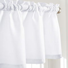 Linen Look Thermal Privacy Cafe Curtains, 2 Panels