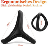 Huuime Triangular Cock Ring Set — 3 Silicone Rings, Time Delay, Couples
