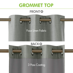 Blackout Thermal Insulated Curtains, 2 Panels