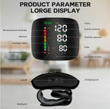 PulseTrack Wrist Monitor | Rechargeable Blood Pressure Monitor with LED Touch Screen
