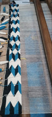 Teo Rug in Blue/Black