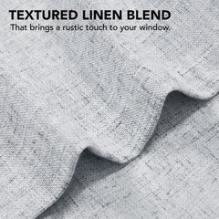 Light Filtering Linen Drapes, Back Tab & Rod Pocket