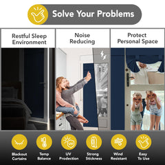Blackout Door Curtain, Thermal Insulated, 26x80 Inch