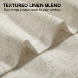 Light Filtering Linen Drapes, Back Tab & Rod Pocket