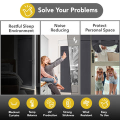 Blackout Door Curtain, Thermal Insulated, 26x80 Inch