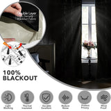 Total Blackout Curtains with Silver Print, 2 Panels