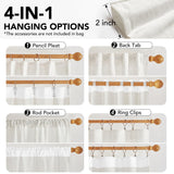 Light Filtering Linen Drapes, Back Tab & Rod Pocket