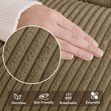 Corduroy Throw Pillow Covers, Cream White, 4PCS