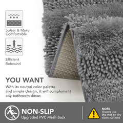 Quick Dry Plush Bathroom Rug