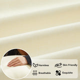 Faux Linen Pillow Covers, 16x16 Inch, Creamy White, 2PCS