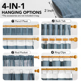 Light Filtering Linen Drapes, Back Tab & Rod Pocket