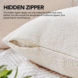 Boucle Throw Pillow Covers, Set of 2, Cream, 12x20