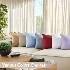 Decorative Linen Throw Pillow Covers, 18x18 Inch, 4 PCS