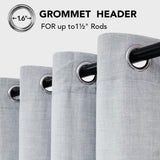 Double Liner Linen Curtains with Silver Coating, 2 Panels
