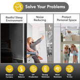Blackout Door Curtain, Thermal Insulated, 26x80 Inch